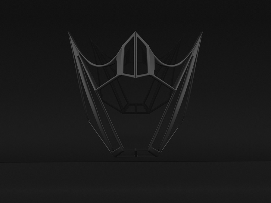 Skelettkonstruktion der Maske